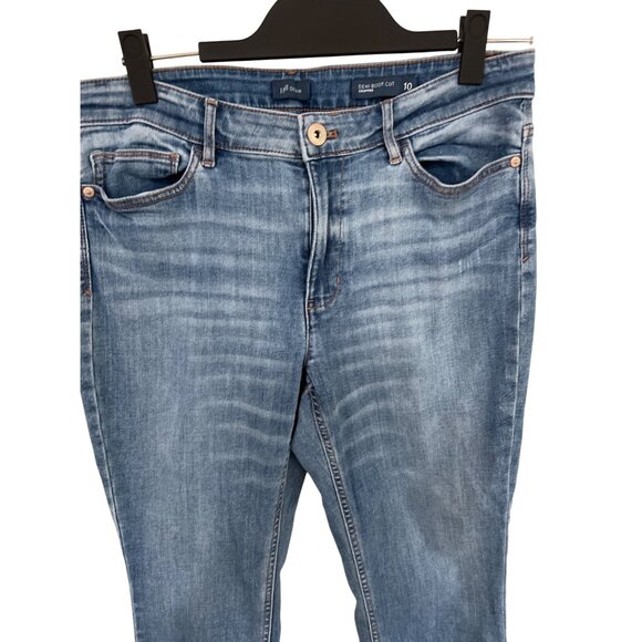 J. Jill light blue demi boot cut cropped jeans size 10 - Picture 2 of 6